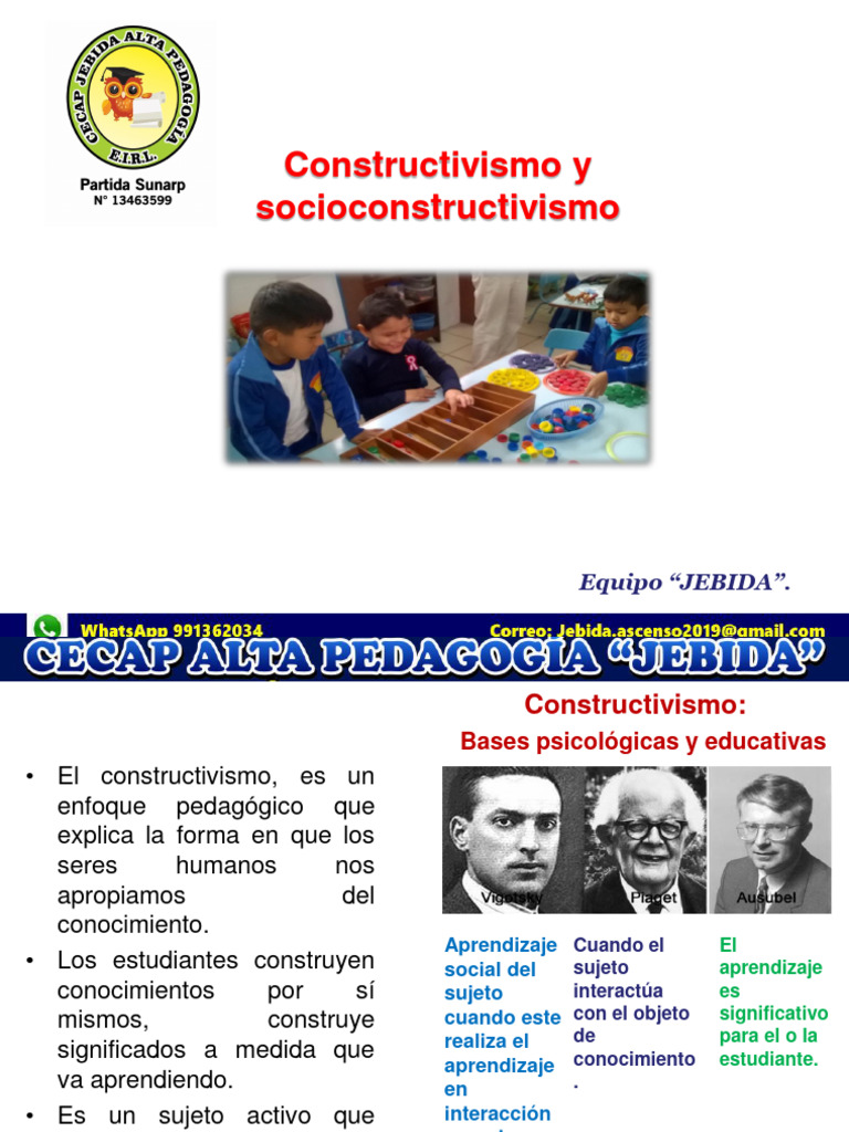Constructivismo y Socioconstructivismo Educativo | PDF ...