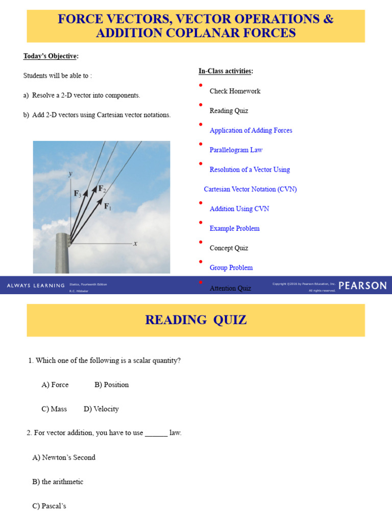 013391545X Section2.1-2 2.4 | PDF | Euclidean Vector | Force