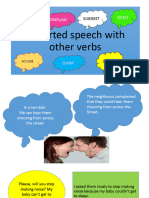 Repored Speech With OTHER Reporting Verbs