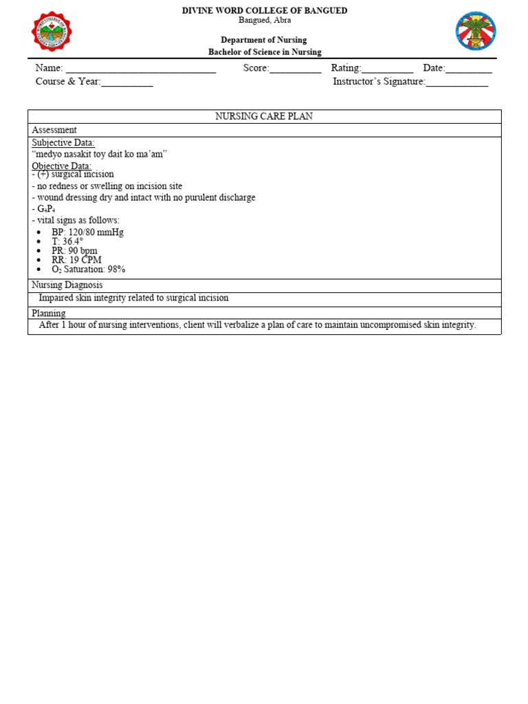 Acute pain nursing care plan pdf nursing clinical medicine