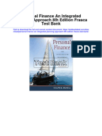 Personal Finance An Integrated Planning Approach 8th Edition Frasca Test Bank