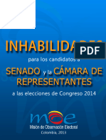 Inhabilidades para Candidatos Al Congreso 2014-1