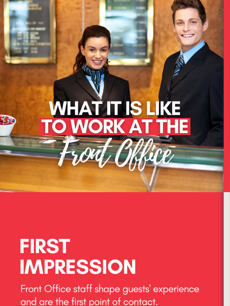 What Is It Like Working at The Front Office PDF