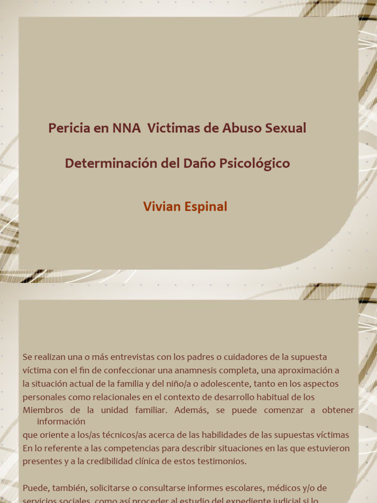 Evaluación del Daño Psicológico en NNA | PDF | Abuso Sexual Infantil ...