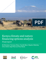 Kenya Climate and Nature Financing Options Analysis