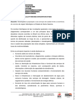 Nota de Alerta - Orientações À População e Aos Serviços de Saúde Frente A Ocorrência de Eventos de Origem Hidrológica No Estado de Santa Catarina