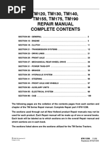 New Holland TM Repair Manual