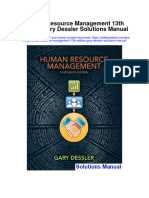 Human Resource Management 13th Edition Gary Dessler Solutions Manual