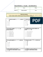 Evaluación Diagnóstica - Matemática - 4° Medio