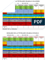 Horario de Actividades Diarias Lisander