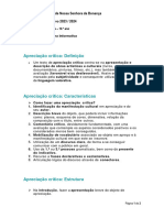 Apreciação Crítica Ficha Informativa