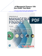 Principles of Managerial Finance 15th Edition Zutter Test Bank