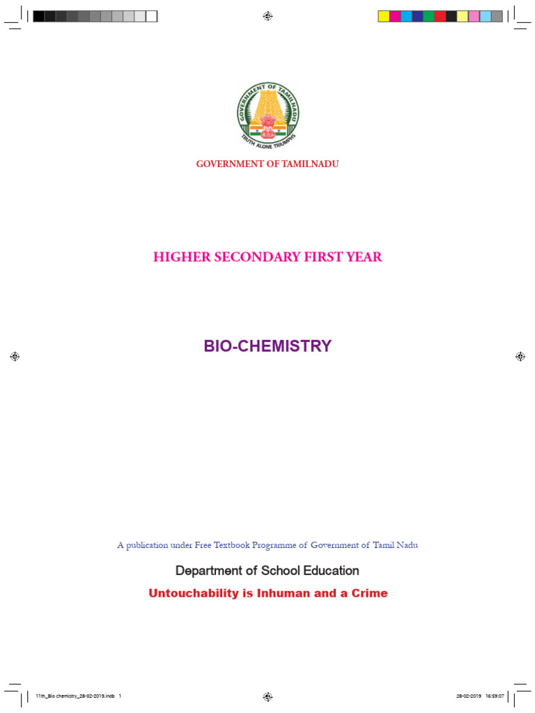 11th Bio Chemistry English Medium Text | PDF | Biotechnology | Physical ...