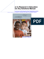 Introduction To Research in Education 9th Edition Ary Solutions Manual