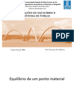 Estática I - Tópico 04 - Equações de Equilíbrio e Sistema de Forças