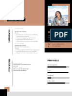 Brown & Black Professional Experience Creative Resume