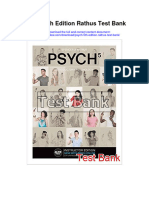 Psych 5th Edition Rathus Test Bank