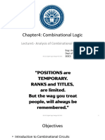 Lecture1 Chapter4 - Introduction To Combinational Circuits, Analysis of Combinational Circuits