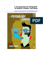 Psychology of Language an Integrated Approach 1st Edition Ludden Test Bank