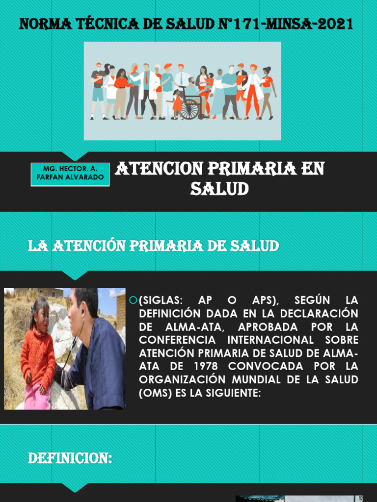 Atención Primaria en Salud MINSA 2024 | PDF | Cuidado de la salud ...