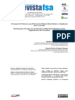 Formação Dos Professores Estado Da Arte