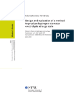 Romero - Design and Evaluation of A Method To Produce Hydrogen Via Water Electrolysis at Large Sc...
