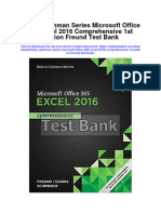Shelly Cashman Series Microsoft Office 365 Excel 2016 Comprehensive 1st Edition Freund Test Bank