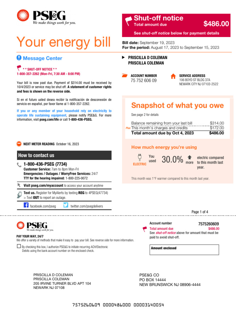 Bill Pse G | PDF | Credit Card | Cheque