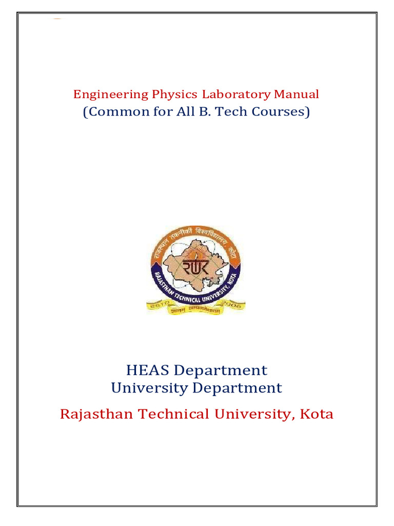 Engineering Physics Lab Manual Guide | PDF | Optical Fiber | Engineering