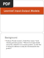 Leontief InputOutput Models