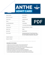 Admitcard - Scholarships Exam