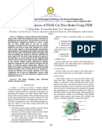 Modeling and Analysis of FSAE Car Disc Brake Using FEM