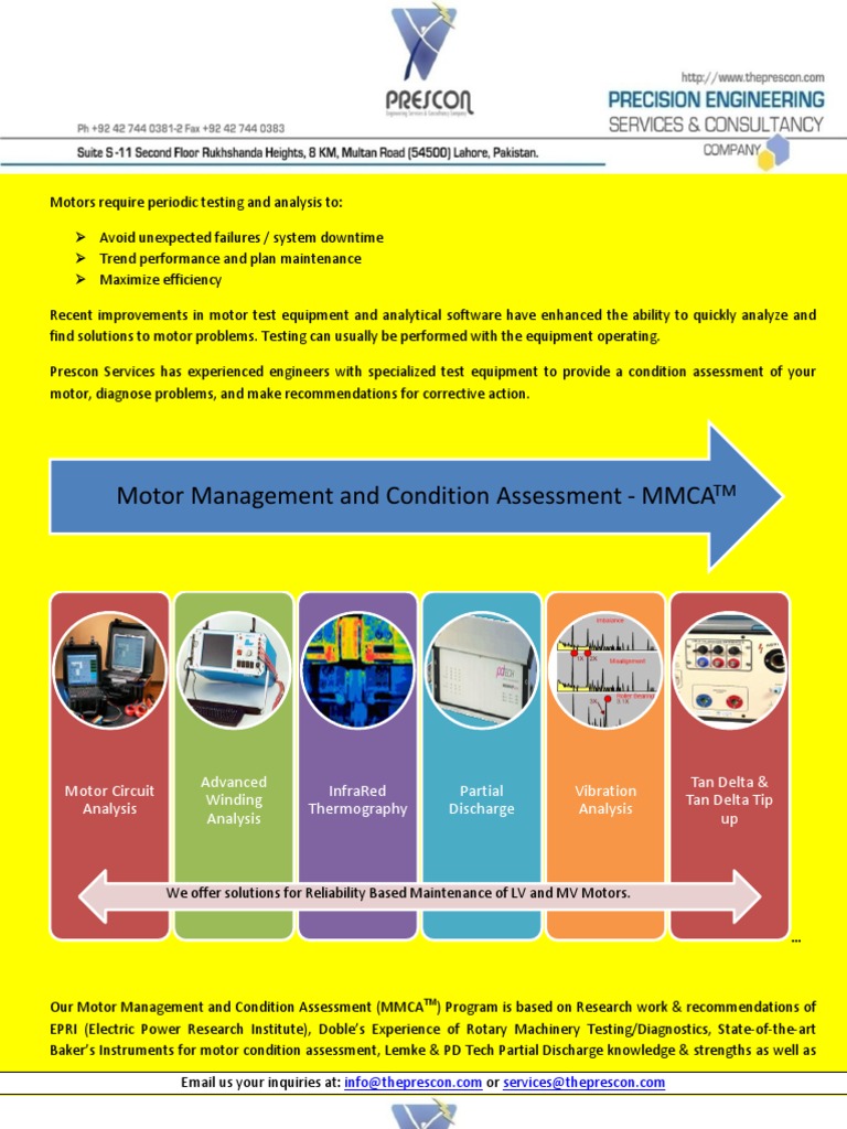 Motor Condition Assessment Services | PDF | Reliability Engineering ...