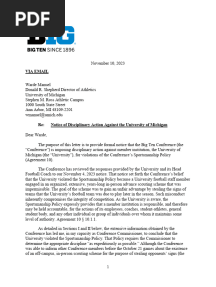 Correspondence From Conference To Institution Dated Nov 10 2023