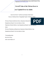 The Optimum Cut Off Value of The Nelwan Score To Diagnose Typhoid Fever in Adults