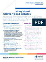 Managing Worry About COVID-19 and Diabetes