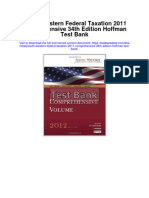 South Western Federal Taxation 2011 Comprehensive 34th Edition Hoffman Test Bank