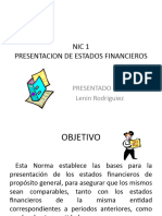 NIC 1 Estados Financieros