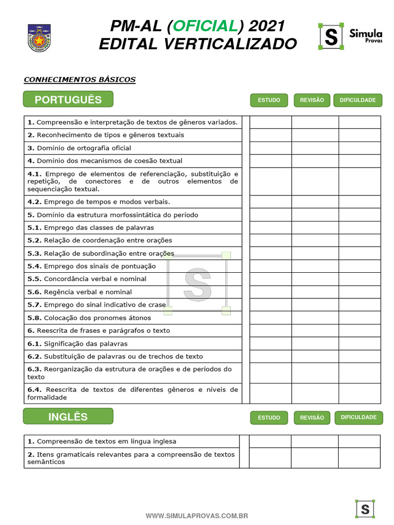 Edital Verticalizado PM-AL 2021 | PDF | Sociologia | Constituição