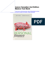 Personal Finance Canadian 2nd Edition Madura Test Bank