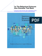Statistics For The Behavioral Sciences 10th Edition Gravetter Test Bank