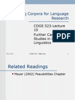 10.? Using Corpora For Language Research. Further Case Studies in Corpus Linguistics