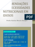 Aula 3 - Recomendaã - Ã - Es Das Necessidades Nutricionais em Idosos