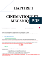 Cinématique Et Mécanique