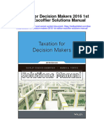 Taxation For Decision Makers 2016 1st Edition Escoffier Solutions Manual