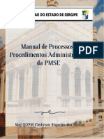 Manual de Processos e Procedimentos Administrativos Da POLICIA MILITAR DO ESTADO DE SERGIPE - PMSE