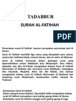 TADABBUR SURAH AL-FATIHAH (Revisi)