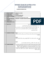 COURSE TEACHING PLAN (CTP) LBC2033 A231 الخطة