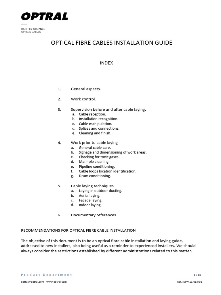ETW01013 I | PDF | Optical Fiber | Rope