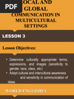 Ocal and Global Communication in Multicultural Settings